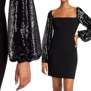 Black Halo Womens Tiana Sequined
Square Neck Cocktail Dress Size 10 NWT